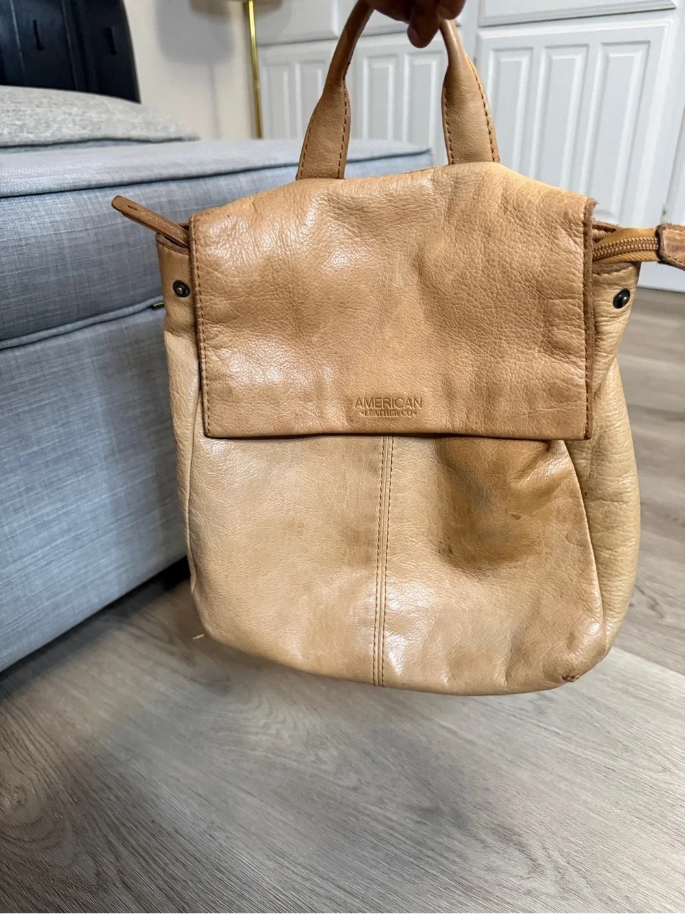 American Leather Co Tan Leather Backpack